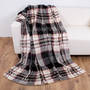 Flanelldecke Karo Kuscheldecke Wolldecke Wohndecke 150x200cm Schwarz