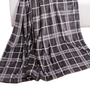 Flanelldecke Karo Kuscheldecke Wolldecke Wohndecke 150x200cm Grau