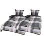 4tlg Cashmere Touch Karo Bettw�sche Garnitur Bettzeug135x200cm