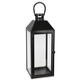 3er Gartenlaternen Laternen Metall Windlicht Schwarz H23/39/49cm 
