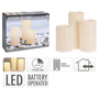 LED Outdoor Kerzen Kerzenset Fernbedienung Timer Elfenbein H15/20/25cm
