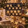 16tlg Weihnachtskugel Christbaumkugeln Baumkugel Set Sterne Gold