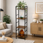 Wandregal Regal Standregal Metall / Holz B29,5xT23,5xH106,5cm