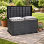Auflagenbox Kissenbox Sitzbank Kunststoff  Anthrazit 170L