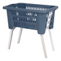 W�schekorb W�schesammler klappbaren F��en B60xL40xH28/58cm Blau