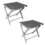 2er Garten Klapphocker Fuhocker Aluminium Textilen Anthrazit