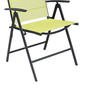 Garten Klappstuhl Gartenstuhl - Textilen Anthrazit - Limegr�n 7 Pos.