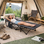 Popup Gartenliege Feldbett Campingbett gepolstert klappbar 190x67x37cm