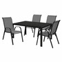 5tlg Gartenm�bel Gartengarnitur Alu Non Wood 150x90cm 4 Stapelst�hle 