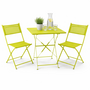 3tlg Bistroset Gartenm�belset Outdoorm�bel Balkon Limegr�n klappbar 