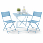3tlg Bistroset Gartenm�belset Outdoorm�bel Balkon T�rkis klappbar 