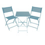 3tlg Bistroset Gartenm�belset Outdoorm�bel Balkon T�rkis klappbar 