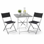 3tlg Bistroset Gartenm�belset Outdoorm�bel Balkon Anthrazit klappbar 