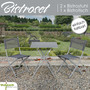 3tlg Bistroset Gartenm�belset Outdoorm�bel Balkon Anthrazit klappbar 