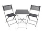 3tlg Bistroset Gartenm�belset Outdoorm�bel Balkon Anthrazit klappbar 