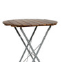 Biergarten Set Stehtisch + 4 Barhocker klappbar Akazie 80x80x110cm
