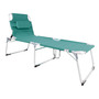 XXL Aluminium Gartenliege Sonnenliege T�rkis gepolstert L200xB70cm