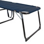 Aluminium Gartenliege Sonnenliege Dunkelblau  Dach Kissen L200xB70cm