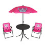 4tlg Kinder Campingm�bel Set 2 x Campingstuhl + Tisch + Sonnenschirm