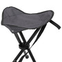 3-Bein Dreibeinhocker Campinghocker Anglerhocker Tragegurt Grau