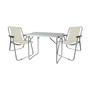 3tlg Campingm�bel Set Outdoorm�bel Camping Alu L70xB50xH59cm Beige