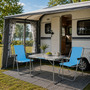 3tlg Campingm�bel Set Outdoorm�bel Camping Alu L70xB50xH59cm Hellblau
