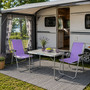 3tlg Campingm�bel Set Outdoorm�bel Camping Alu L70xB50xH59cm Lila