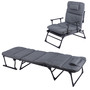 2 in 1 Gartenliege Sanit�tsliege G�stebett und Relaxsessel mit Polster