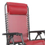 Relaxsessel Gartenstuhl klappbar Camping Balkon Terrasse Outdoor Rot