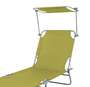 3-Bein Gartenliege Campingliege Sonnenliege 186x55x24cm mit Dach