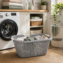 W�schekorb W�schebeh�lter W�schesammler 26 Liter B60xL40XH22cm Grau