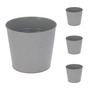 4 Stk. Blumentopf Pflanzgef Balkontopf Pflanztopf verzinkt 17xH15cm