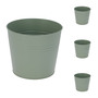 4 Stk. Blumentopf Pflanzgef�� Balkontopf Pflanztopf verzinkt 17xH15cm
