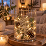 30er LED Lichterkette Innenbereich warmwei� Transparent Innen