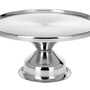 Drehbare Kuchenplatte Tortenst�nder Servierplatte 33xH8cm Edelstahl
