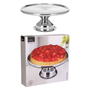 Drehbare Kuchenplatte Tortenst�nder Servierplatte 33xH8cm Edelstahl