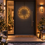T�rkranz 2400 warmwei�e LED Weihnachtskranz 58cm IP44 Fernbedienung