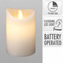 4x LED Stumpenkerze Adventskranz Kerze Echtwachs 7x10cm Wei� Batterie