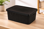 Box mit Deckel Aufbewahrungsbox Kunststoff 13L schwarz L39xB28xH15cm