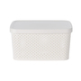 Box mit Deckel Aufbewahrungsbox Kunststoff 13L wei� L39xB28xH15cm