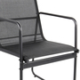Outdoorstuhl Gartenstuhl Lounge Sessel Vollstahl Textilen Schwarz