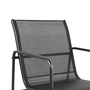Outdoorstuhl Gartenstuhl Lounge Sessel Vollstahl Textilen Schwarz