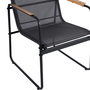 Outdoorstuhl Gartenstuhl Lounge Sessel Armlehne in Holzoptik Textilen 