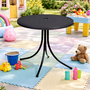 Runder Gartentisch Campingtisch Outdoortisch Kindertisch 50cm Schwarz