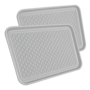 2er Schuhablage Schuhabtropfschale mit Rand wasserfest 40x60cm Grau