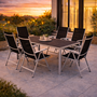 7tlg Gartengarnitur Gartenm�bel Polywood Tisch 180x90cm 6x Hochlehner 