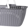 Tragbarer  Einkaufskorb W�schekorb W�schesammler Henkel 35 Liter Grau