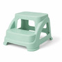 Zweistufiger Tritthocker Trittstufe Hocker Kunststoff Gr�n rutschfest 