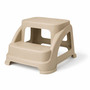 2stufiger Tritthocker Trittstufe Hocker Kunststoff Beige rutschfest 