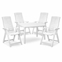 5tlg Gartengarnitur Camping Outdoorm�bel 100x70cm Kunststoff Wei�